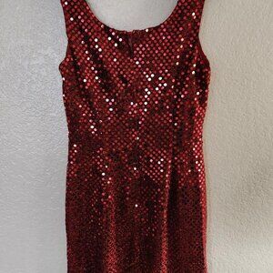Granite Women's Red Sparkly Dress Size 11/12